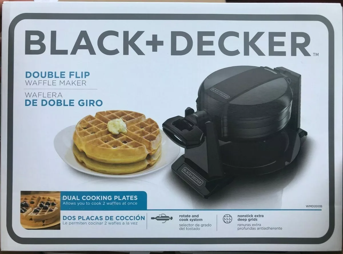 BLACK+DECKER WMD200B Double Flip Waffle Maker - Black for sale