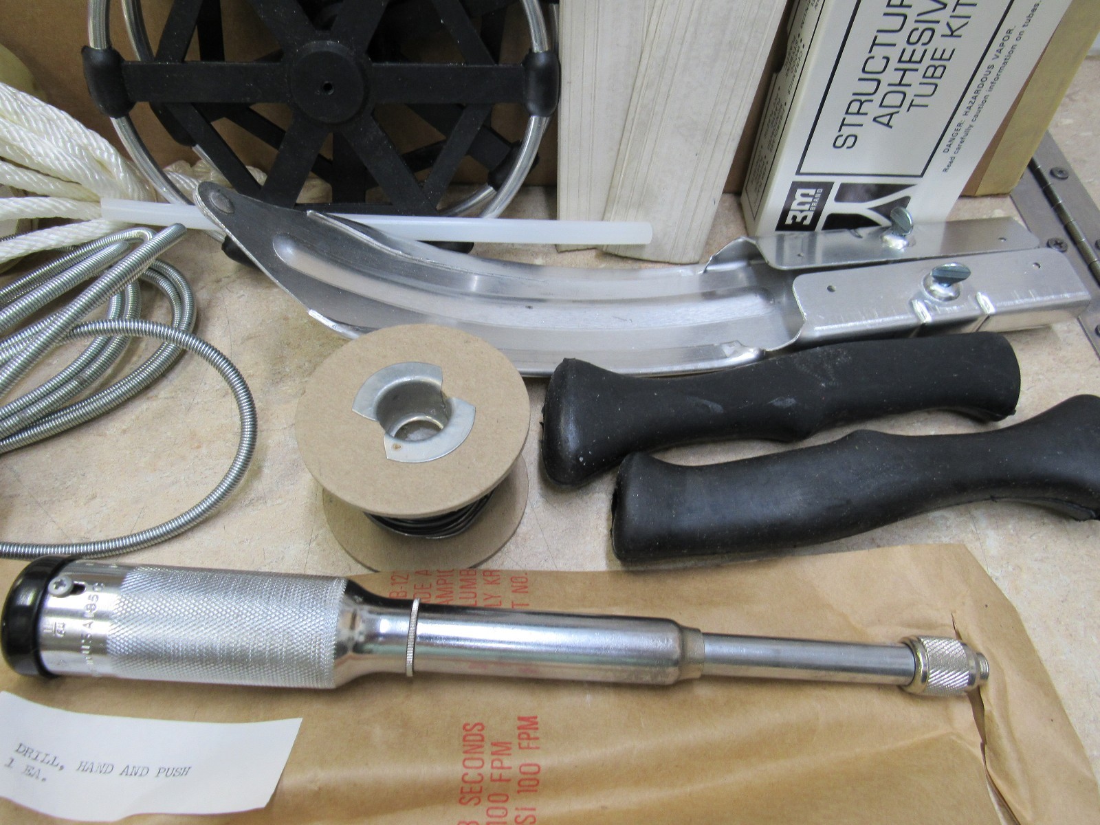 Vintage 1980 US Military All Terrain Ski & Poles REPAIR KIT with Tools