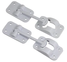 2 set 3-1/2" T-Style Door Catch Latch Holder RV Camper Trailer Cargo Hatch White