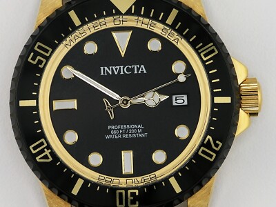 NEW INVICTA 38238 PRO DIVER MASTER OF THE SEA AUTOMATIC BLACK GOLD