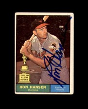 Ron Hansen Hand Signed 1961 Topps Baltimore Orioles Autograph