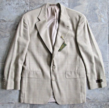 NWT Chaps Ralph Lauren Sport Coat Men's 41 REG Silk Wool Brown Plaid Blazer NEW