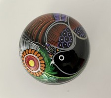 Talavera Arte Popular Mexicano Cerámica Tapa Negra Joyería Baratija Caja Pájaro Flor