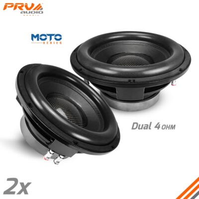 2x PRV 10'' Motorsports Shallow Waterproof Subwoofer MT10SW1000 Dual 4 Ohm 2000W