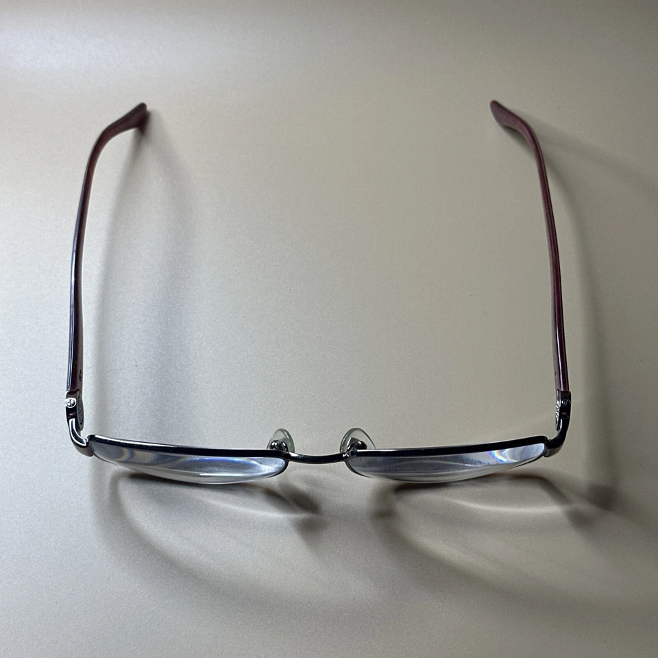 Bvlgari Eyeglasses 2045-B 176 Silver Purple Rectangular Frame Italy 53-16 130 - Image 2 of 4