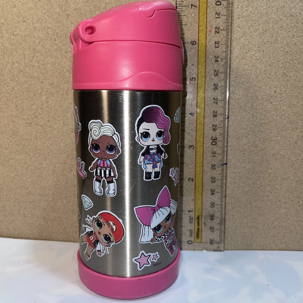 THERMOS FUNTAINER 12 Ounce Stainless Steel Vacuum Insulated Kids Straw  Bottle, LOL Surprise