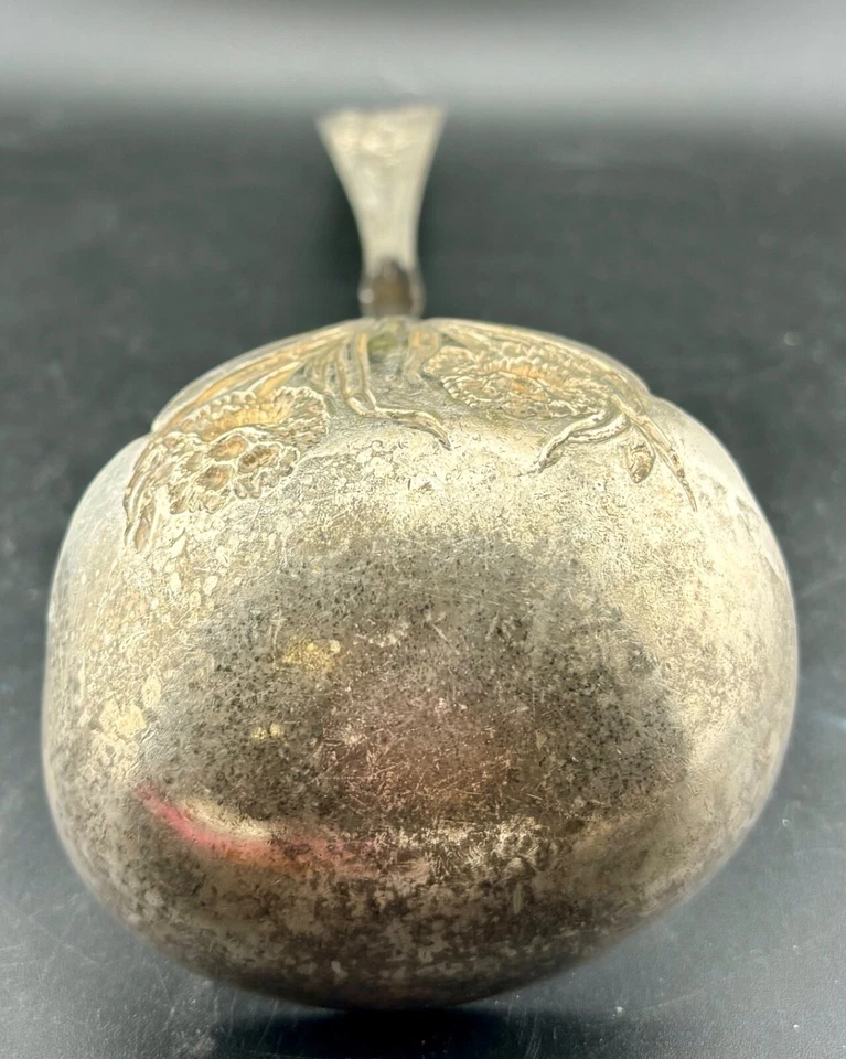 William Rogers Silver-plate Punch Soup Ladle Large 11” Ornate Carnations Foto 4 de 4