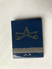 OLD Vintage "Crossed Sabers with an A on Top.-US Military" matchbook MADE IN USA