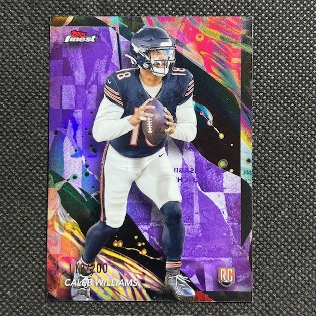 2024 Topps Finest - Uncommon Caleb Williams #161 Purple Refractor /200 RC Rookie