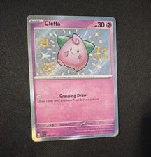 Pokémon TCG Cleffa Shiny Rare Holo SV: Paldean Fates 150/091 English 30HP on eBay
