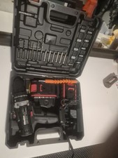 21V 1500RPM Brushless Cordless Drill Impact Driver kit 2 x 2Ah Battery W/ LED