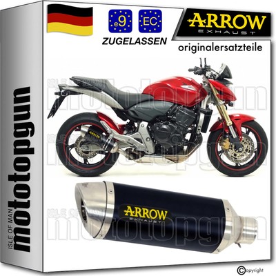 auspuff zugelassen schwarz thunder arrow fur honda cb 600 f hornet 2008 08