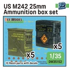 DEF Model 1/35 US M242 25mm Ammunition box set /w Decal Resin Model Kit #DM35152