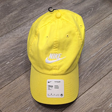 Nike Yellow Solid Baseball Cap Hat Adjustable...