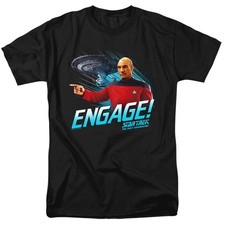 Star Trek The Next Generation Engage Picard New CBS Licensed Adult T-Shirt
