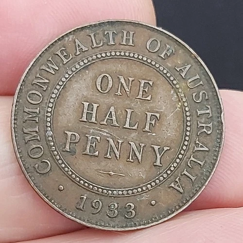 1933 Australia Half Penny — photo from the most recent tracked eBay sale