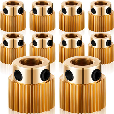 10 Pcs 40 Teeth Brass Extruder Wheel 3D Printer Parts Drive Gear Extruder Wheel