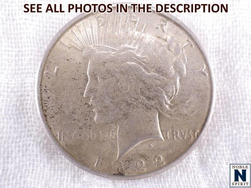 NobleSpirit } 1922 S Silver Peace Dollar Very Fine