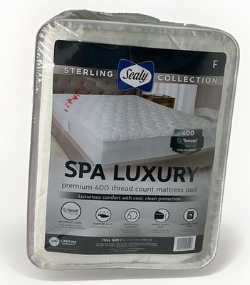 Sealy Sterling Collection Spa Luxury 400 TC Mattress Pad Full Size