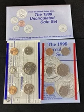 US Mint 1998 Uncirculated Coin Set Denver & Philadelphia OGP & COA Free Shipping