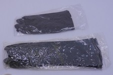 2 PAIRS OF VINTAGE BLACK  DARK BROWN WOMEN'S DRESS GLOVES