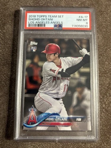 2018 Topps Team Sets - Los Angeles Angels Shohei Ohtani #A-17 (RC) PSA 8