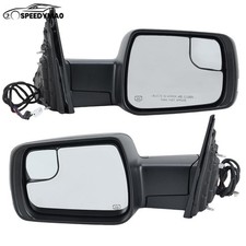 For 2019-2024 Ram 1500 Driver Passenger Side Mirrors Wheated Turn Signal Pair