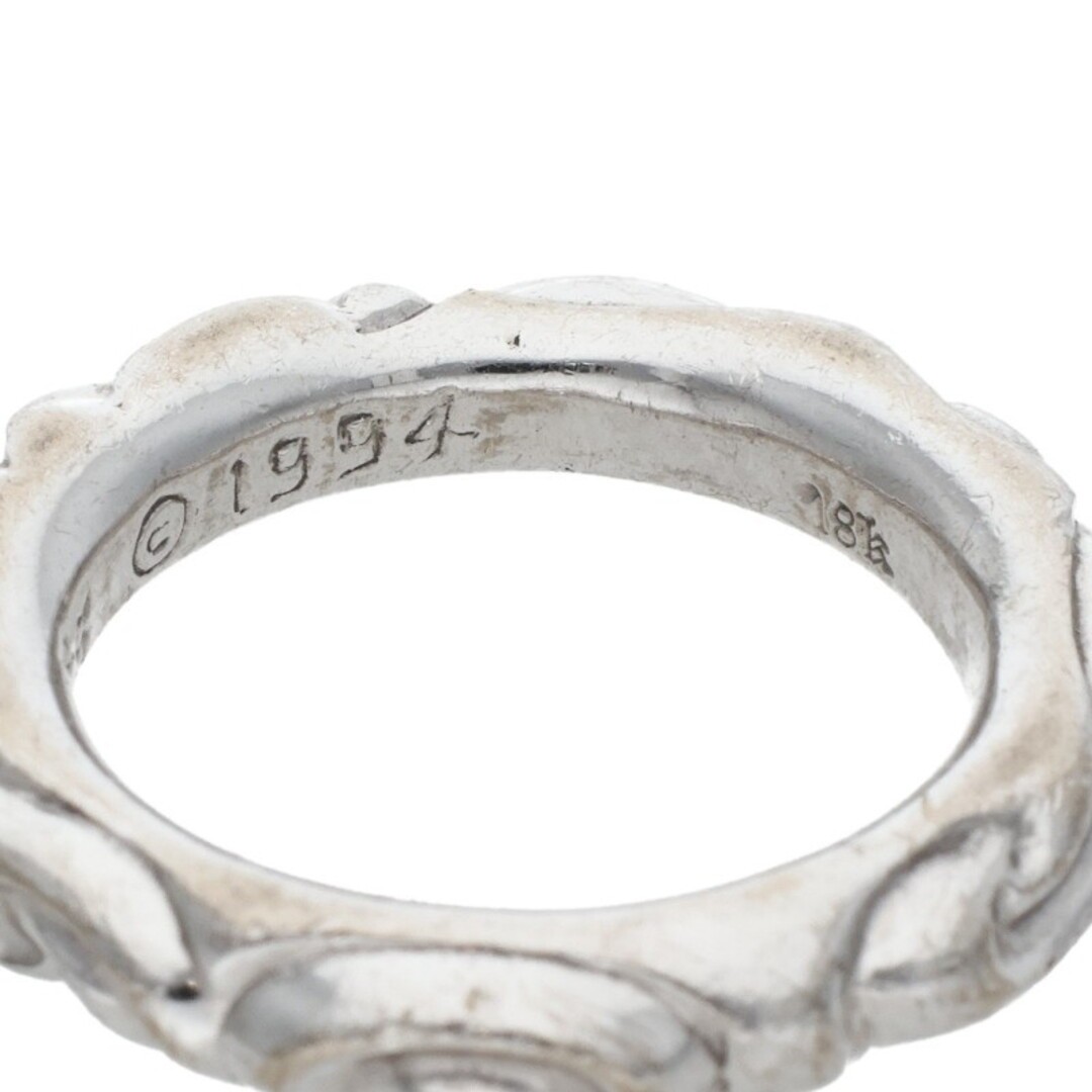 Chrome Hearts 18KWG SCRL Band Scroll White Gold Ring Men's Size 14.5 Used 844e03 thumbnail 5