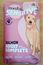 Burgess Salmon And Rice Sensitive Adult Complete Dog Food 12.5kg New 2.14 per kilo