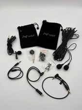 PoP Voice Lavalier Lapel Microphone Omnidirectional Mic USB C Set of 2 w/ Extras