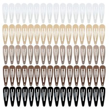 80 Pieces Neutral Tone Snap Hair Clips, 2 Inch Non-Slip Metal Barrettes for W...