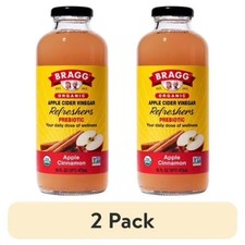 Bragg Organic Apple Cider Vinegar Refresher Apple Cinnamon 16 fl oz Pack of 2 