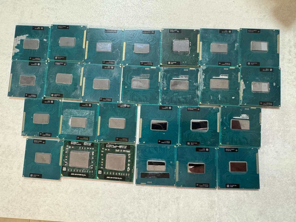 lot 26x intel amd i3 i5 Processor cpu Gold Pins Scrap Recovery - Image 2 of 4