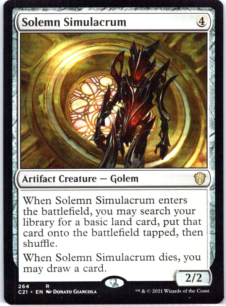 #264 Solemn Simulacrum Commander 2021 Rare