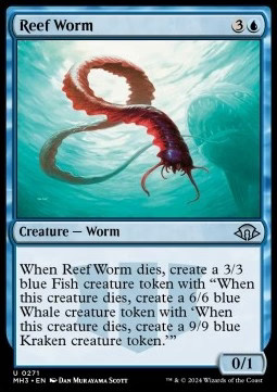 Magic/MTG Reef Worm MH3-271 Uncommon Englisch Neu