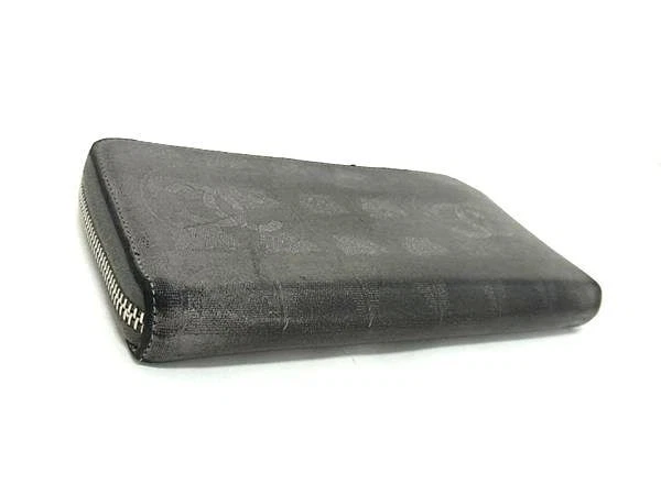 CHANEL New Travel Line Wallet - Grey Leather Unisex Coco Mark Silver Hardware - Image 2 of 4