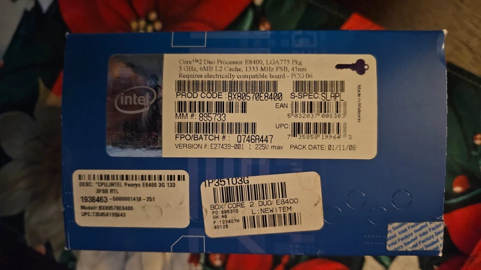 INTEL BX80570E8400 CORE 2 DUO E8200 2.66 GHz 6MB CACHE SOCKET 775 CPU - NEW - Image 4 of 4