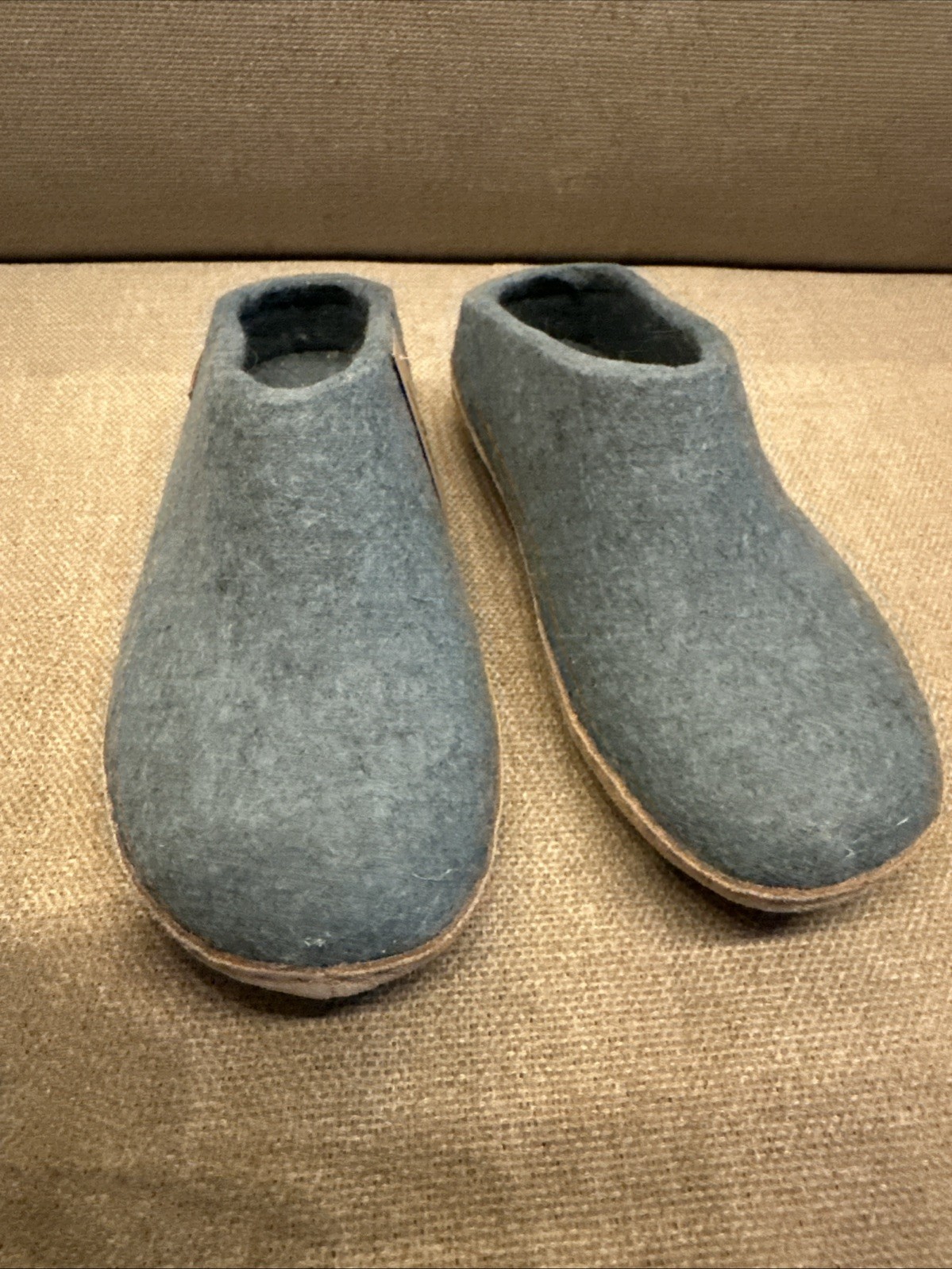 SAOLA NUOVE ciabatte Glerups slip on con suola in pelle nel Mare del Nord taglia 37