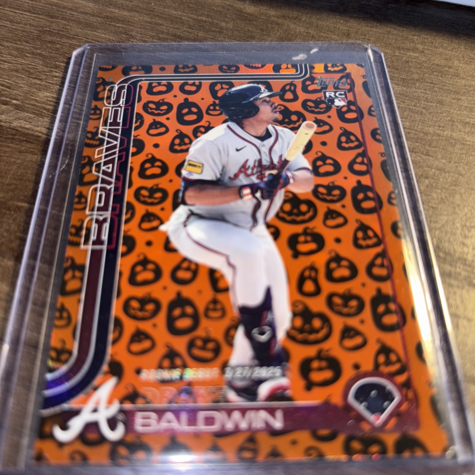 Drake Baldwin RC 2025 Topps Update Rookie Debut Holiday Ghost Foil #US113 ATL