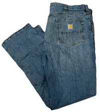 Carhartt Blue Denim Workwear Jeans Men  s Size 38x32 Relaxed Fit Pants