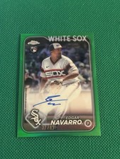 2024 Topps Chrome Edgar Navarro Green Refractor Auto /99 RC Chicago White Sox