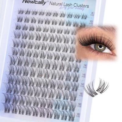 Natural Eyelash Clusters Lash Individuals DIY Lash Extension C-curly Cluster ...