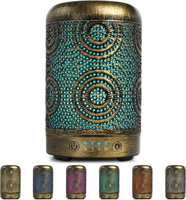Aroma Diffusor Metall 100ml 7 Farben Nachtlicht