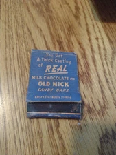 Partial MATCHBOOK: OLD NICK CANDY BAR MB223