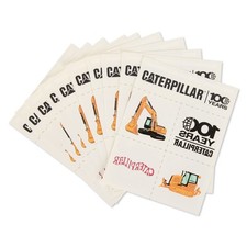 Caterpillar CAT Equipment 10 Pack of Temporary Tattoos-NEW