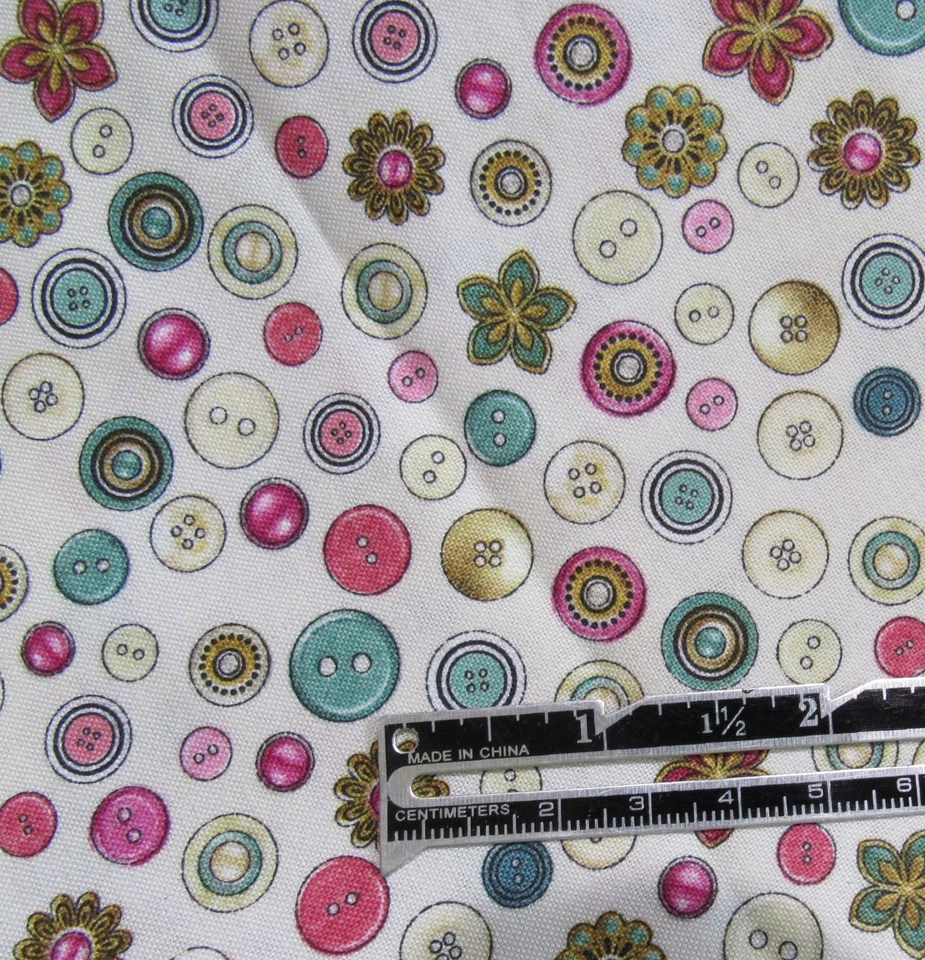 2/3 yd CuTe aS a BuTToN Dan Morris Quilting Treasures Cotton Quilt Fabric NEW - Image 3 of 3