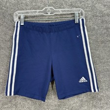 Adidas Swimming Trunks Shorts Boys XL Blue Striped Pull On Flat Front Lined