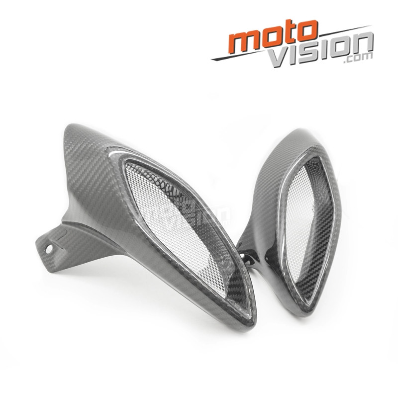 Entrées d'air carbone pour MV Agusta Brutale 800 2016-2026 en finition vernis brillant