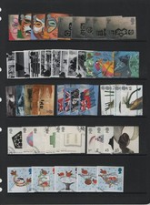GB 2001 Fine used Off Paper 12 Sets & 2 M/s