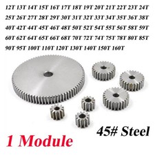 1 Mod Spur Gear Transmission Motor Gear 12T~160T Teeth 10mm thickness 45# Steel